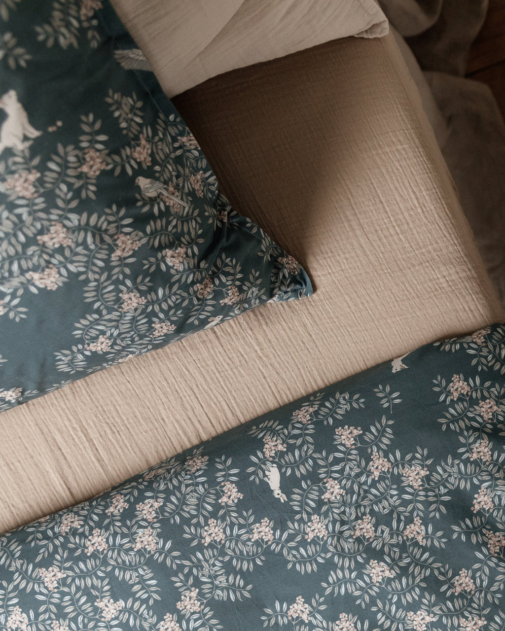 Muslin Fitted Sheet Double