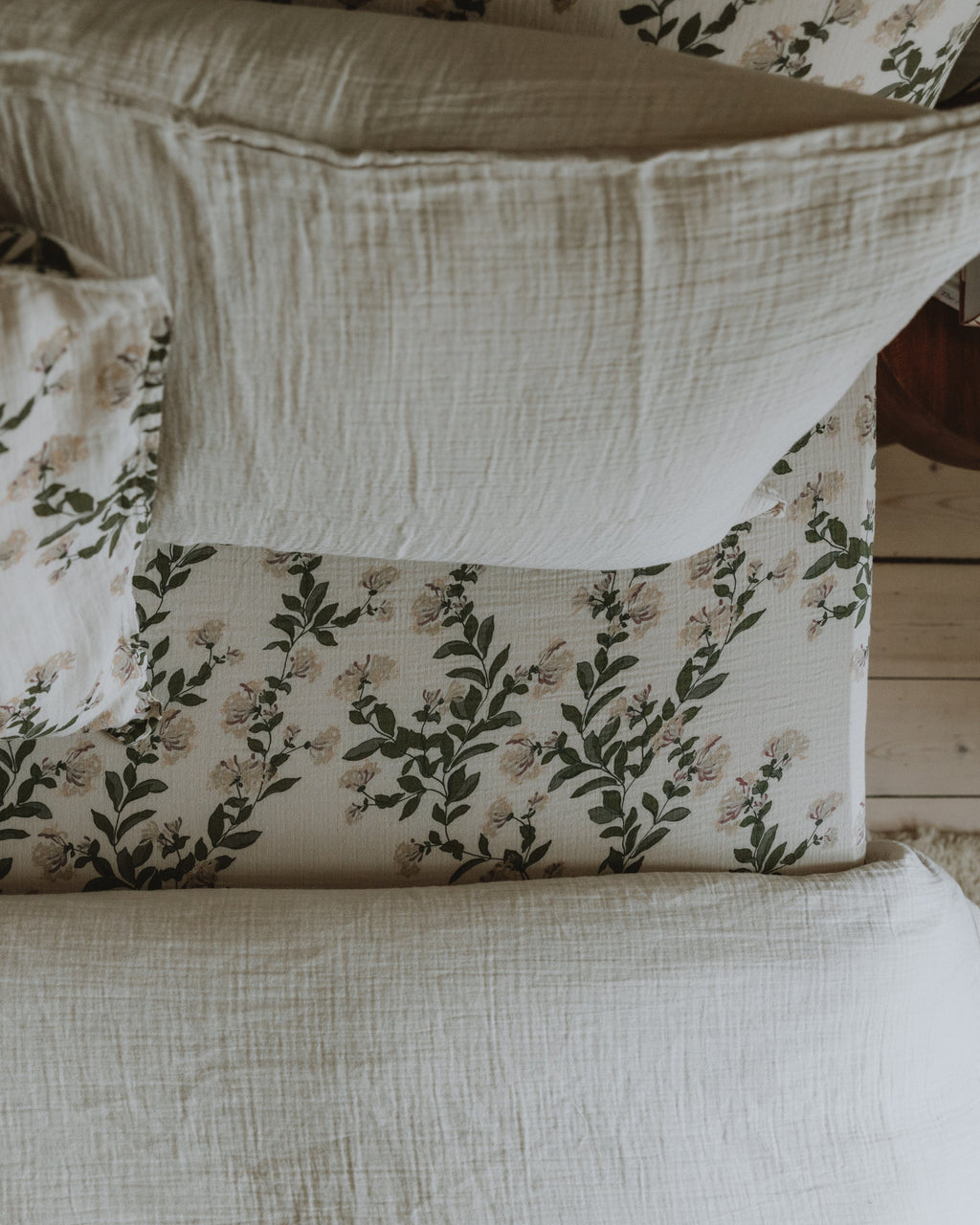 Muslin Fitted Sheet Double