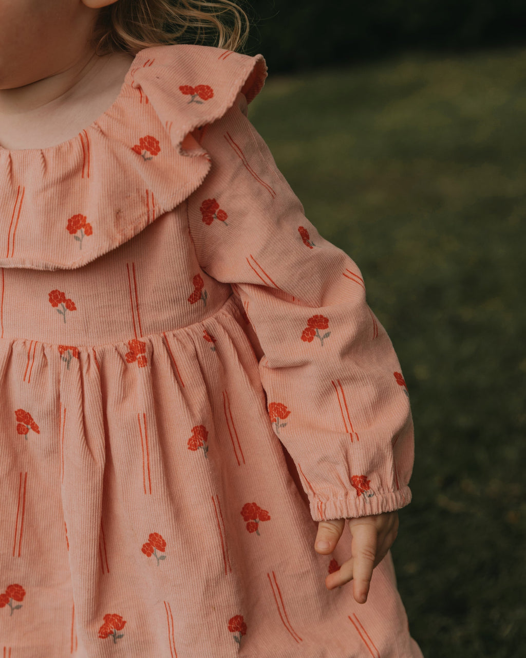 Mikrocorduroy-klänning för spädbarn