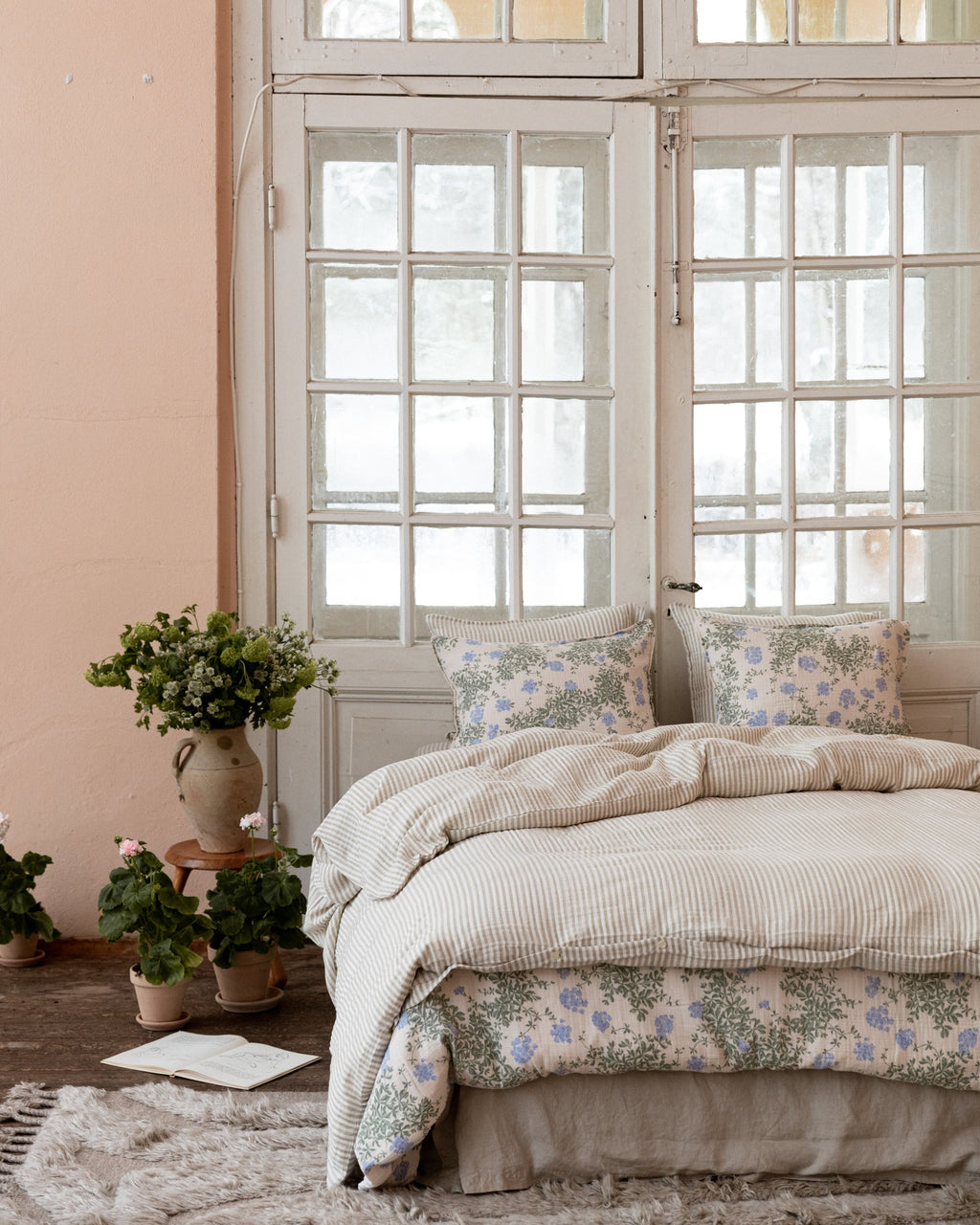 Muslin-påslakan, dubbelsäng