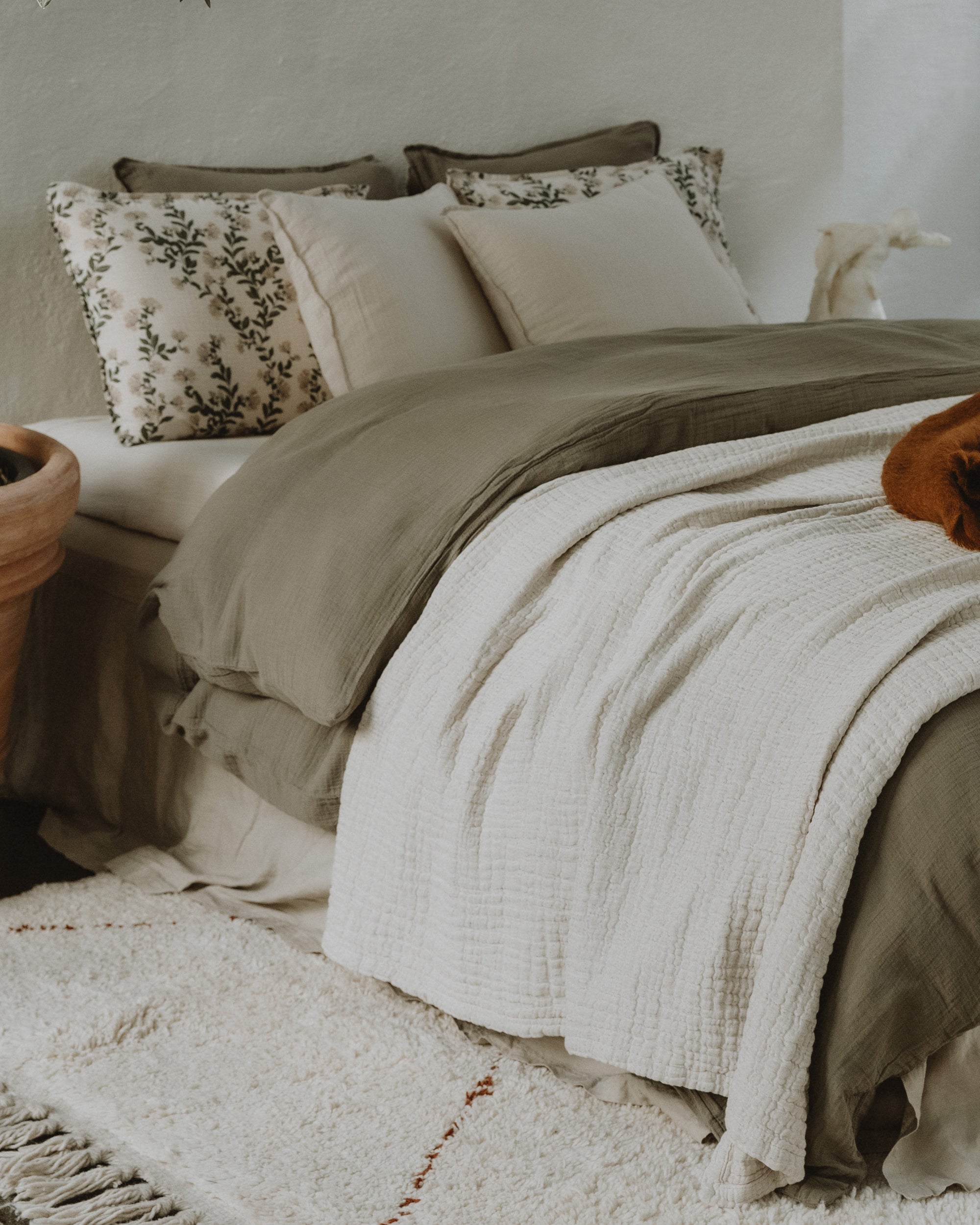 Muslin sängset enkel