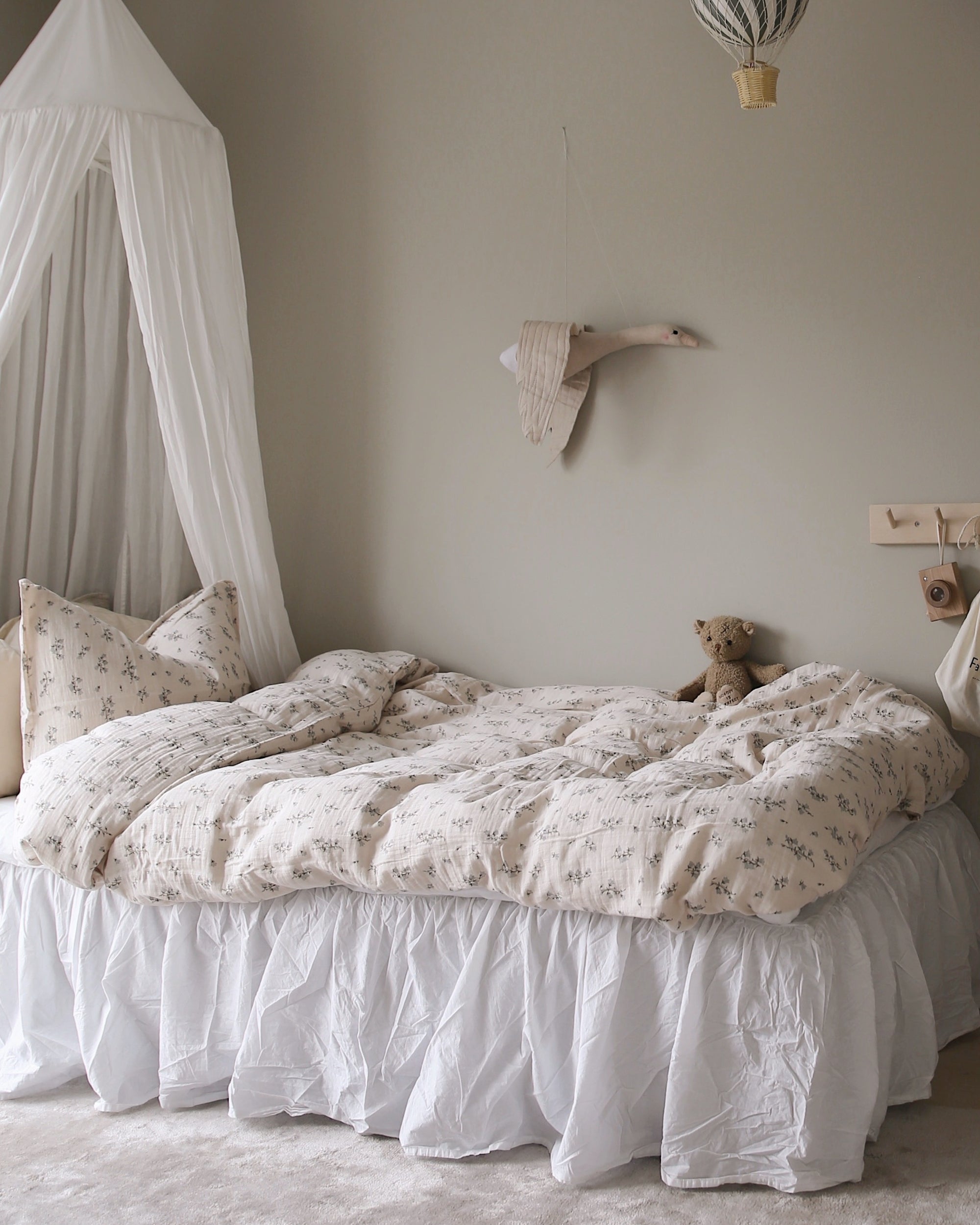 Muslin sängset enkel