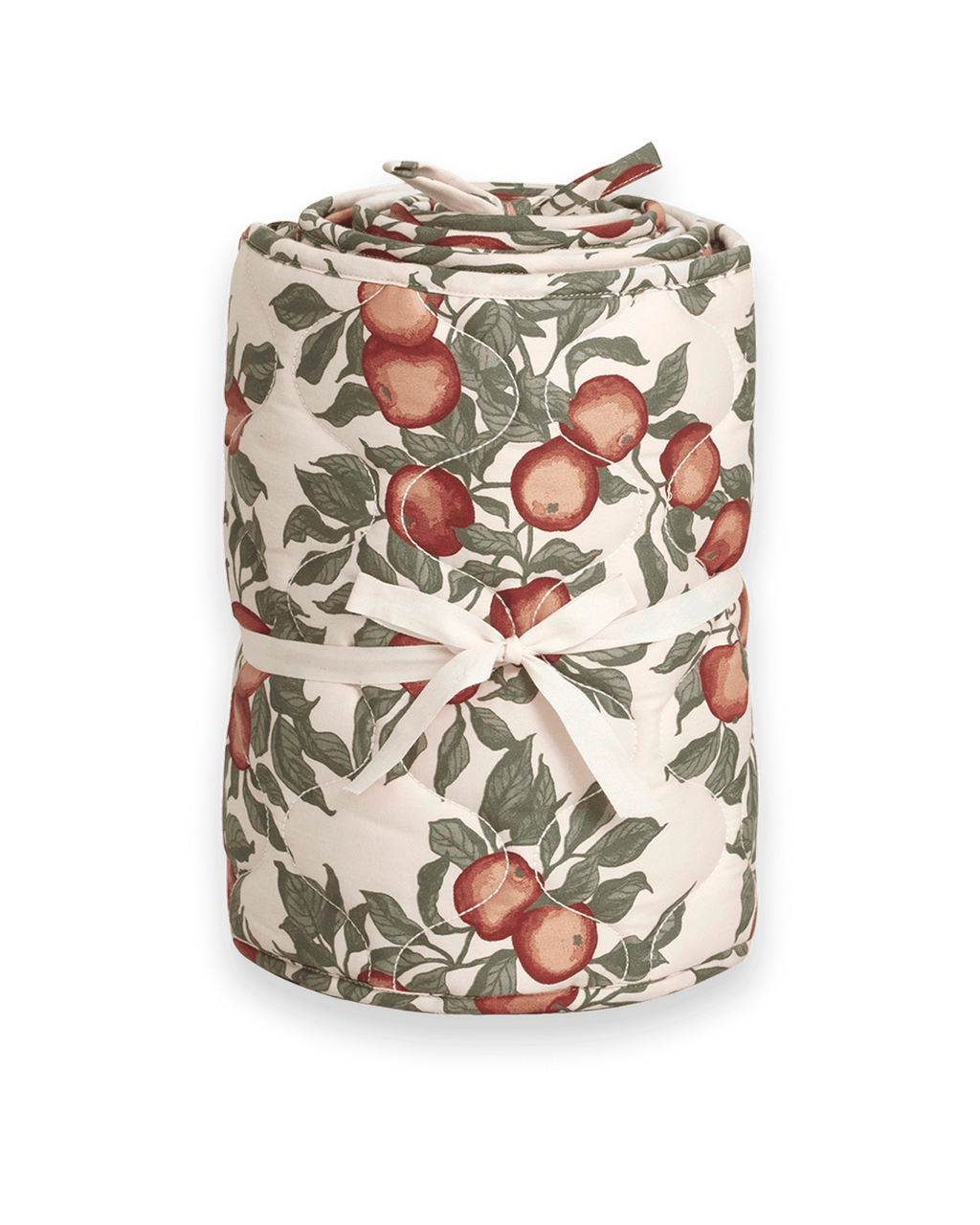 Satinquiltad spjälsängskant