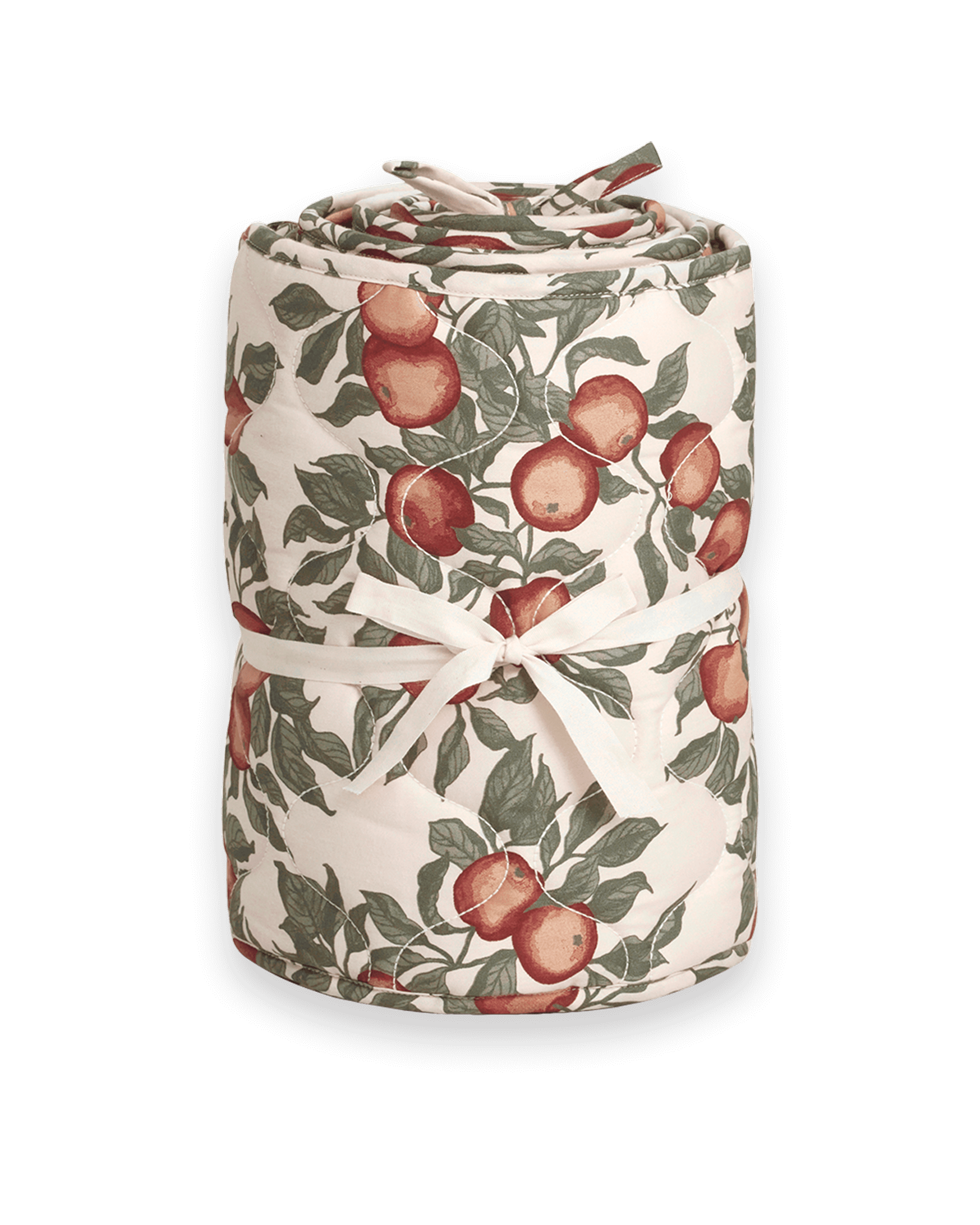 Satinquiltad spjälsängskant