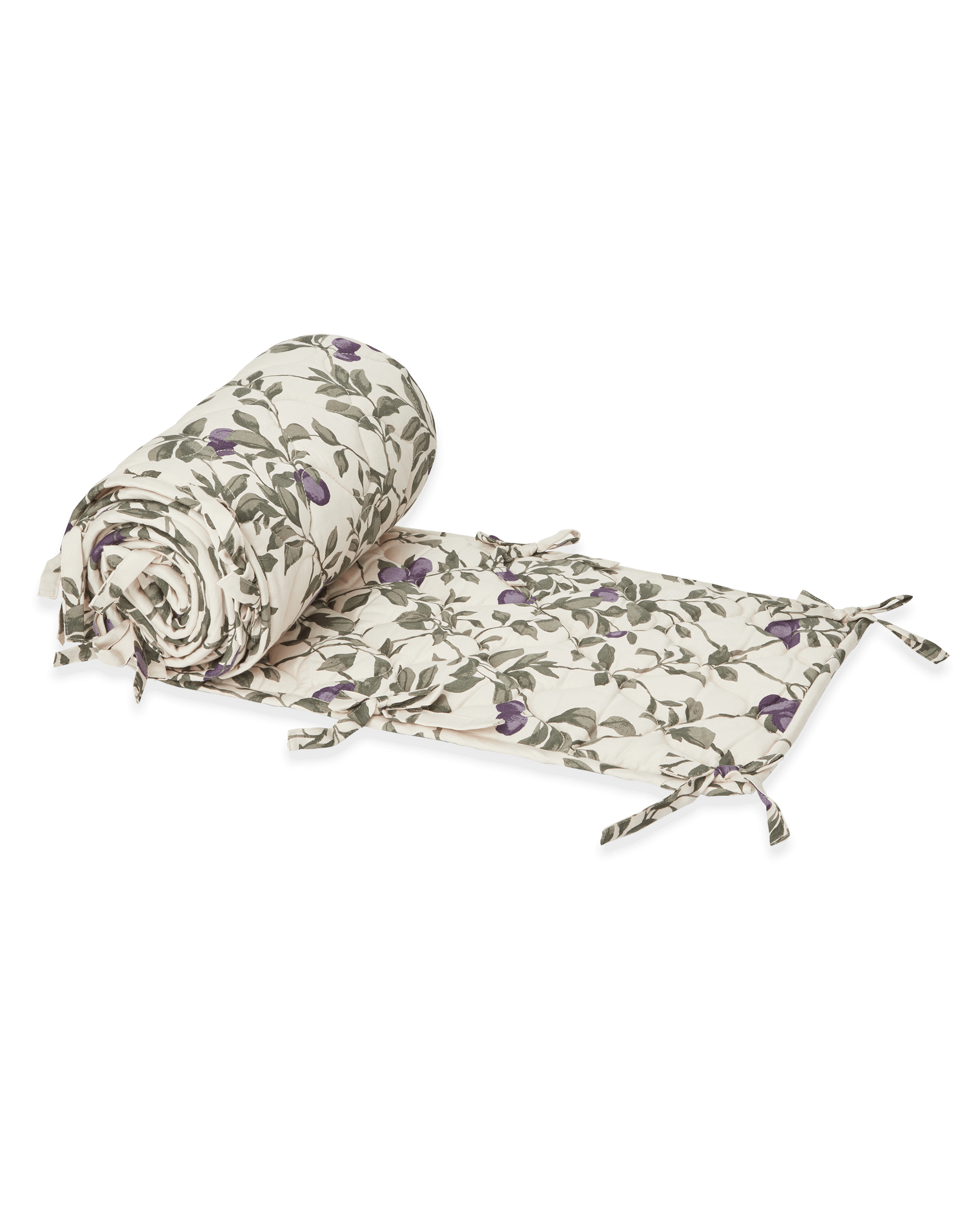 Satinquiltad spjälsängskant