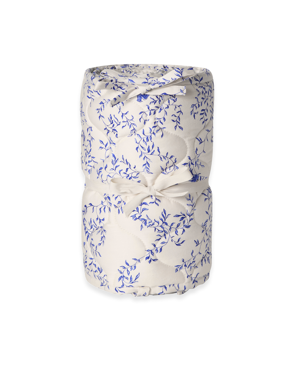 Satinquiltad spjälsängskant