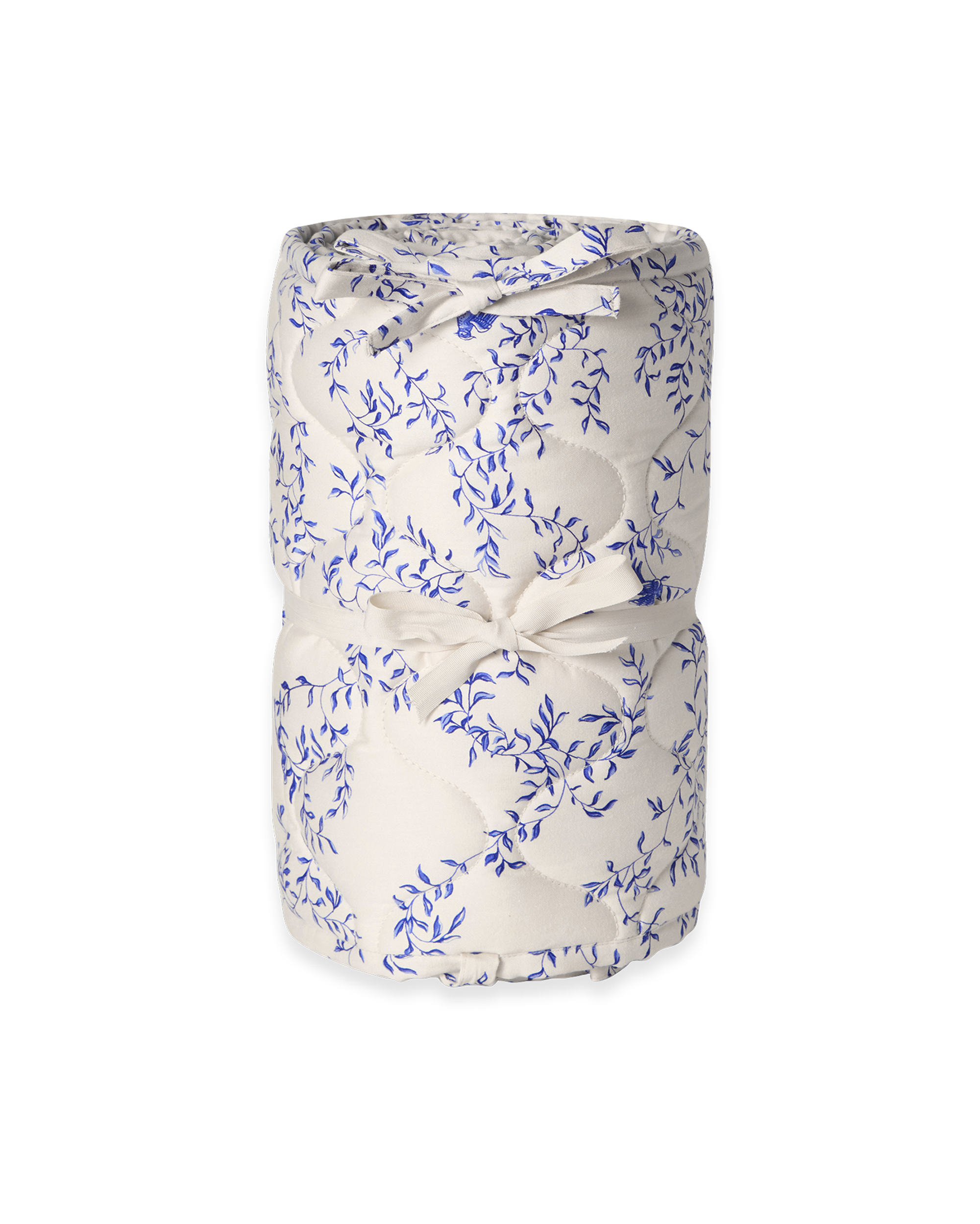 Satinquiltad spjälsängskant