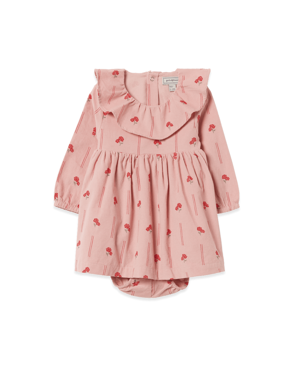 Mikrocorduroy-klänning för spädbarn