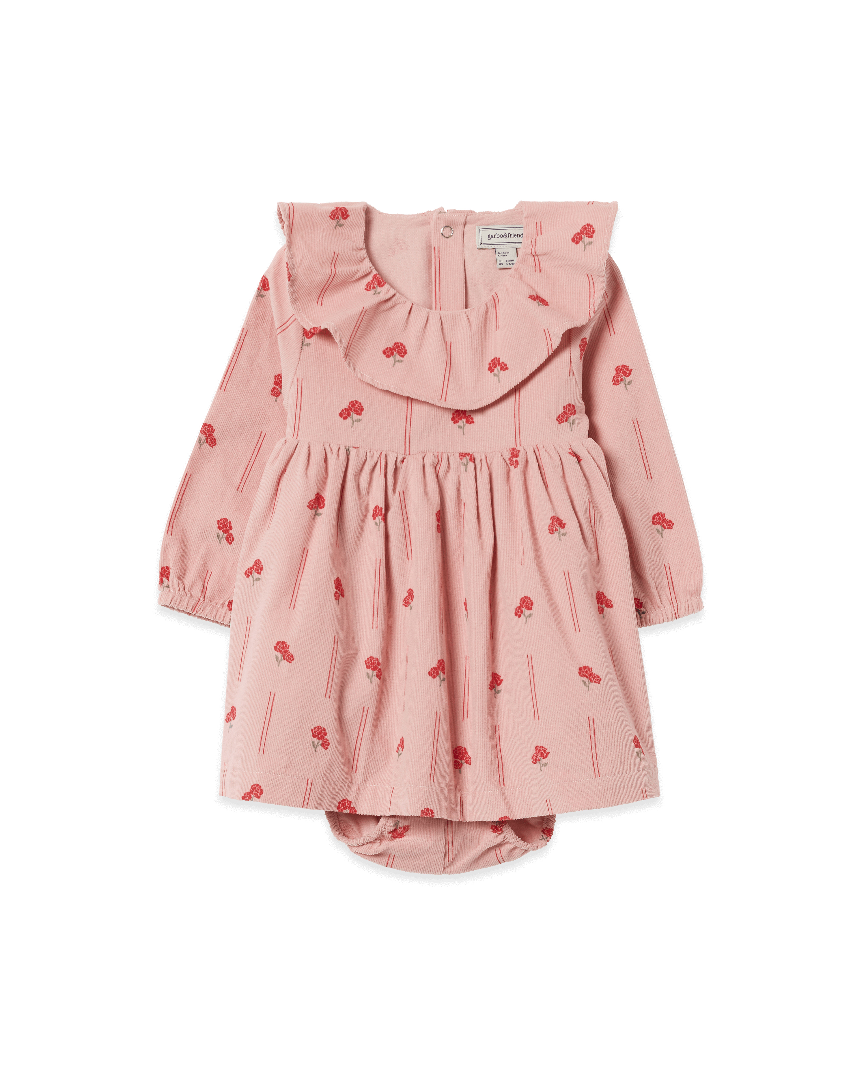 Mikrocorduroy-klänning för spädbarn