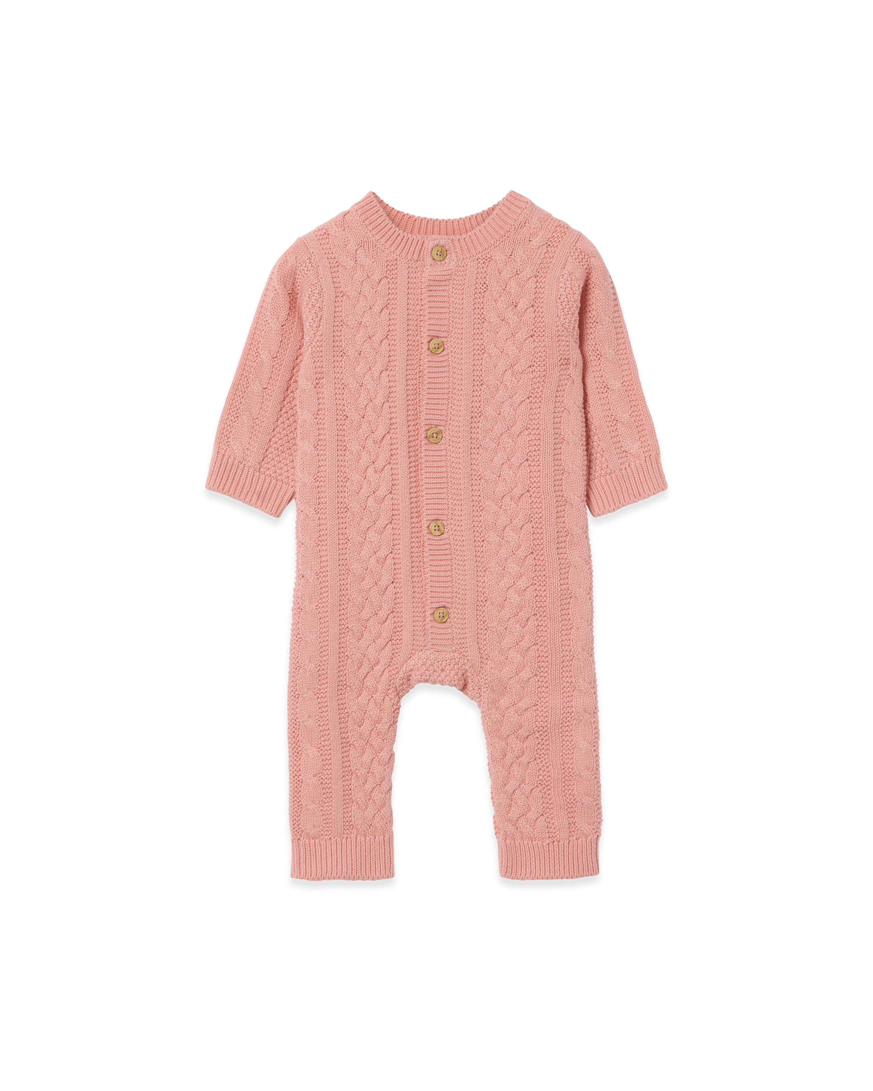 Kabelstickad onesie