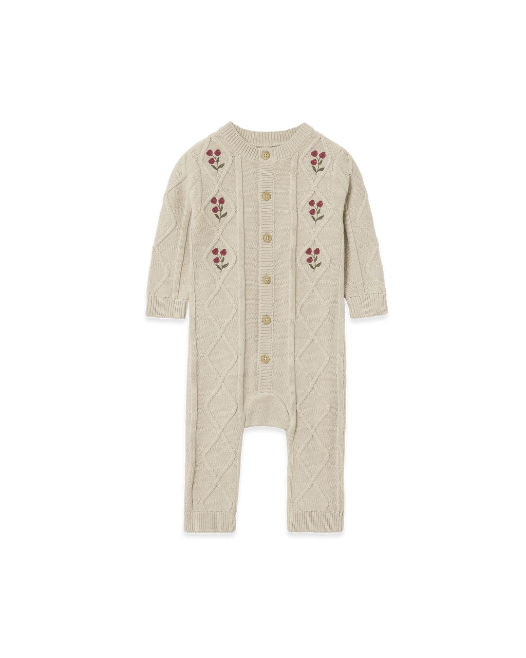 Broderad stickad onesie