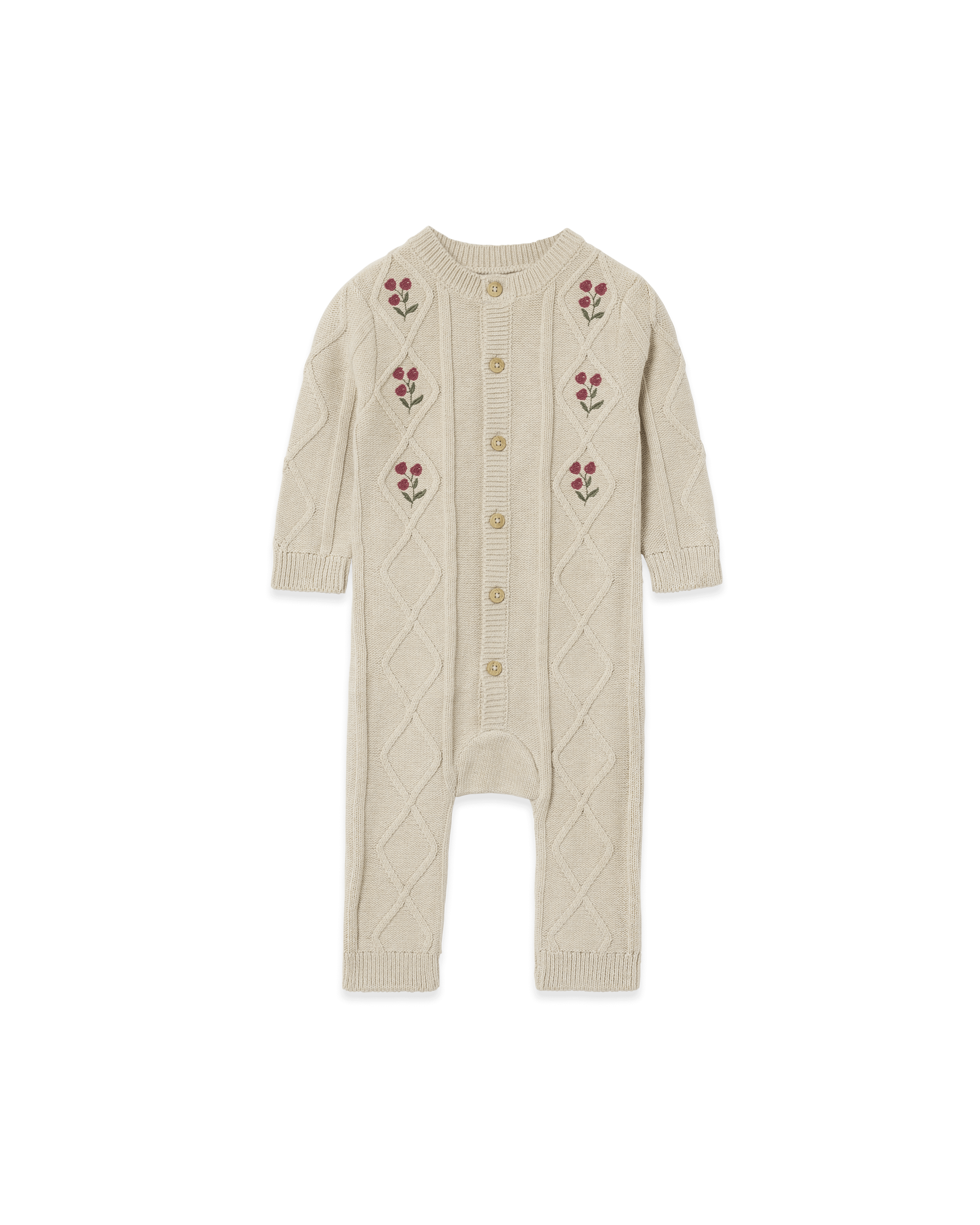 Broderad stickad onesie
