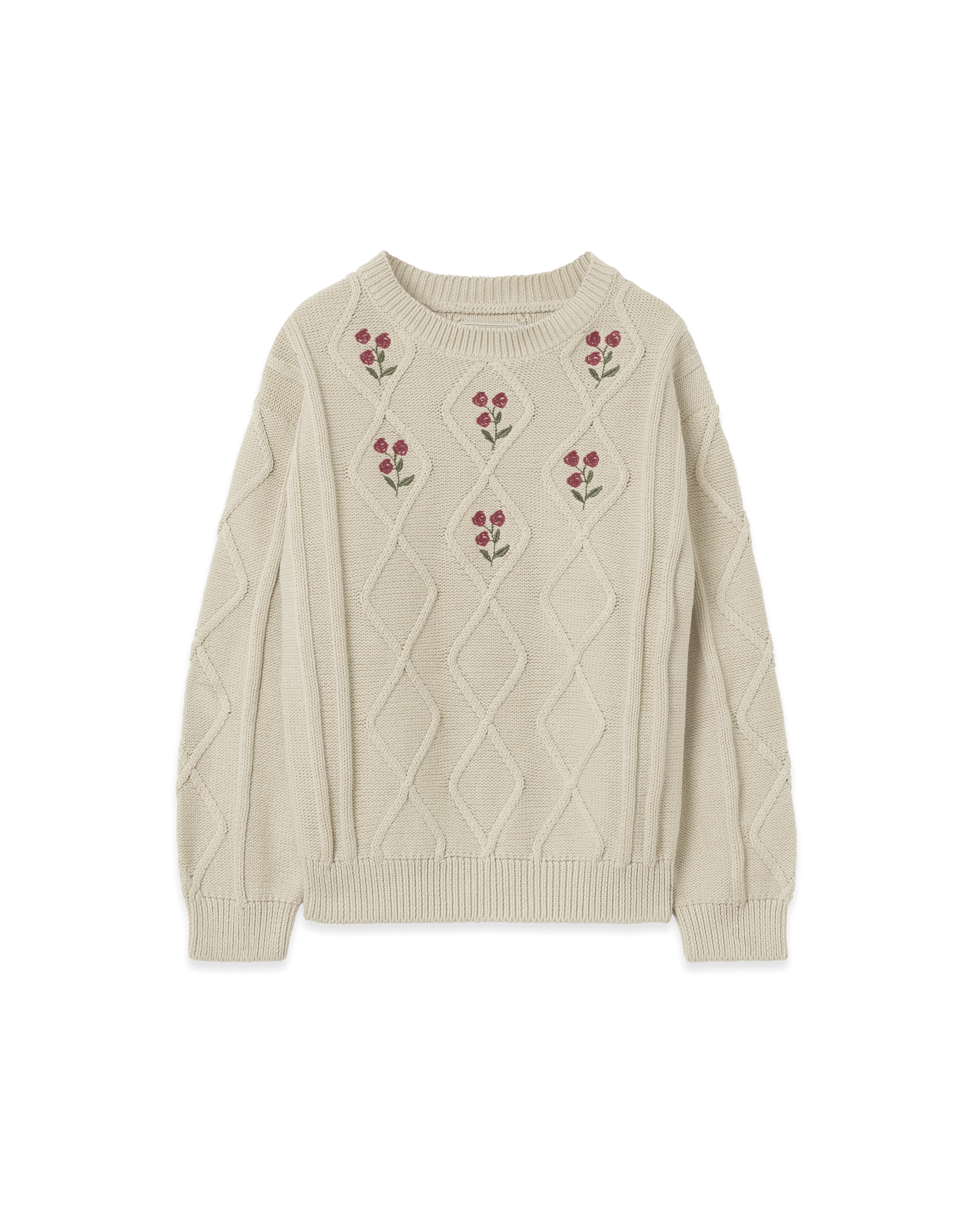 Broderad stickad tröja