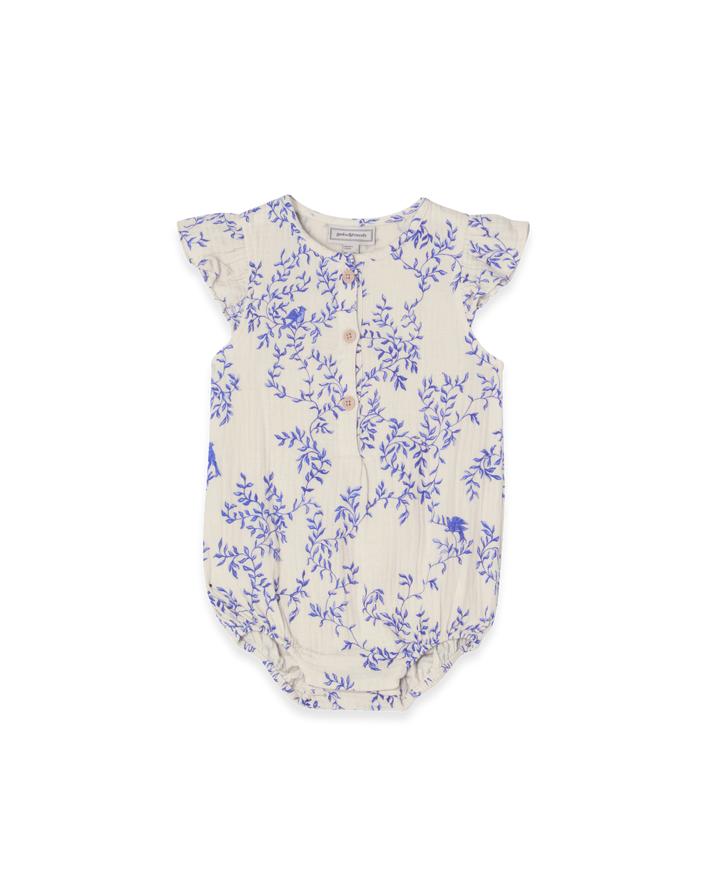 Muslin-romper med volanger