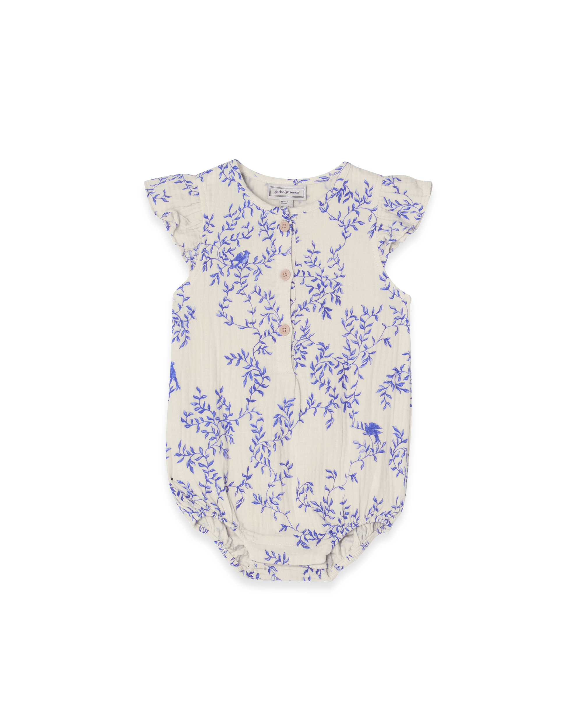 Muslin-romper med volanger